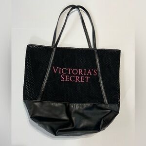 Victoria’s Secret Black and Pink Mesh Tote size Large